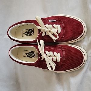 Vans Burgandy Corduroy Shoes
